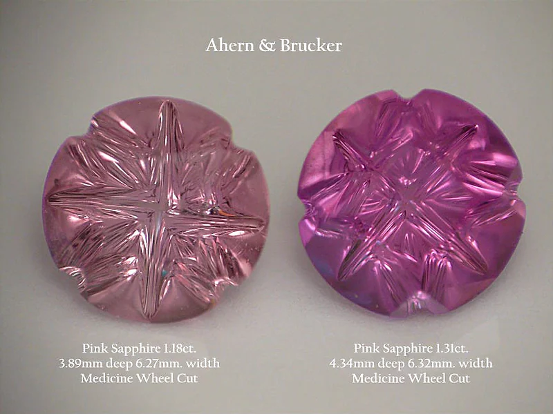 Pink sapphire, Medicine Wheel cut