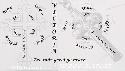 The design, with lettering