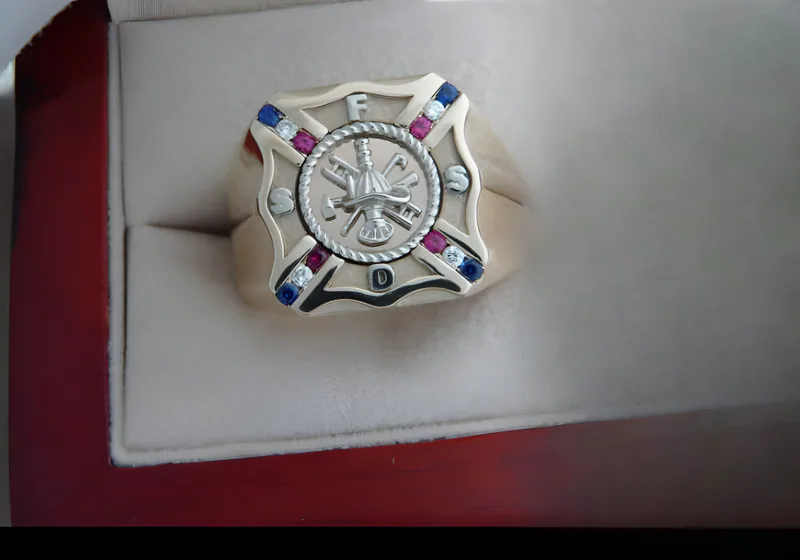 Firefighter Ring — view 3, by Ahern & Brucker