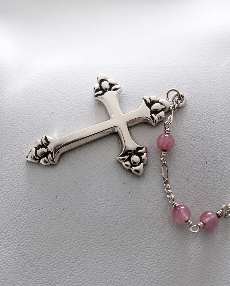 Rose Quartz Rosary, by Ahern & Brucker