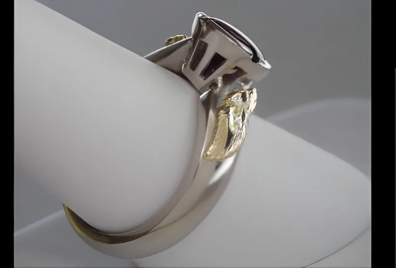 Garnet Wolf Ring — view 5, by Ahern & Brucker