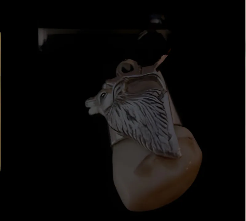 Capped Elk Ivory Pendant, by Ahern & Brucker