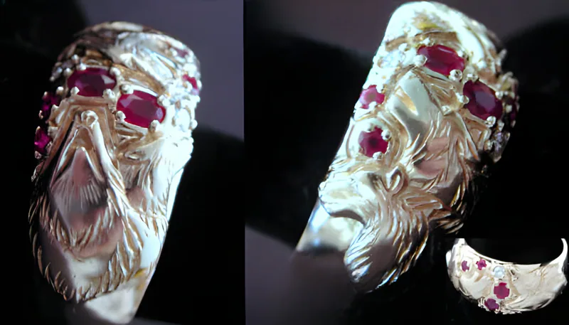 Ruby Wolf Ring, by Ahern & Brucker
