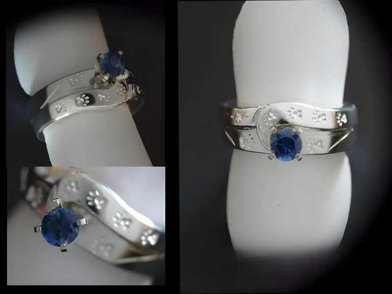 Tracks Wedding & Engagement Set, by Ahern & Brucker