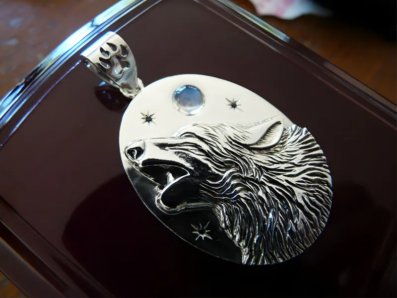 Large Wolf Pendant, by Ahern & Brucker
