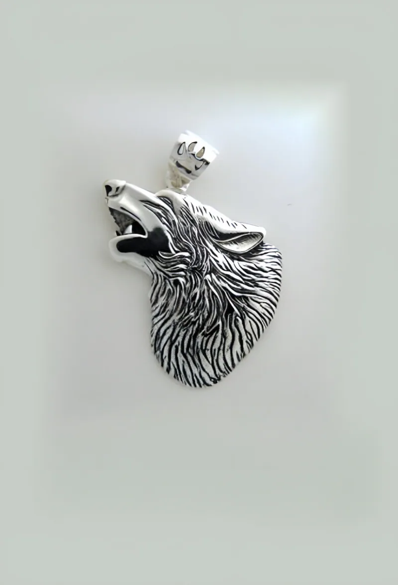 Large Wolf Pendant — view 4, by Ahern & Brucker