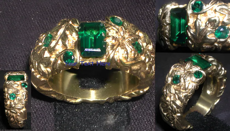 Evergreen Topaz Leaf Ring, by Ahern & Brucker