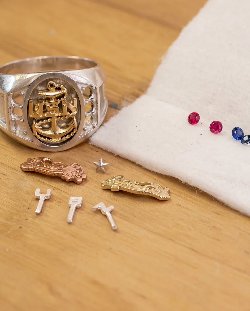 Making a Chief's ring at the bench