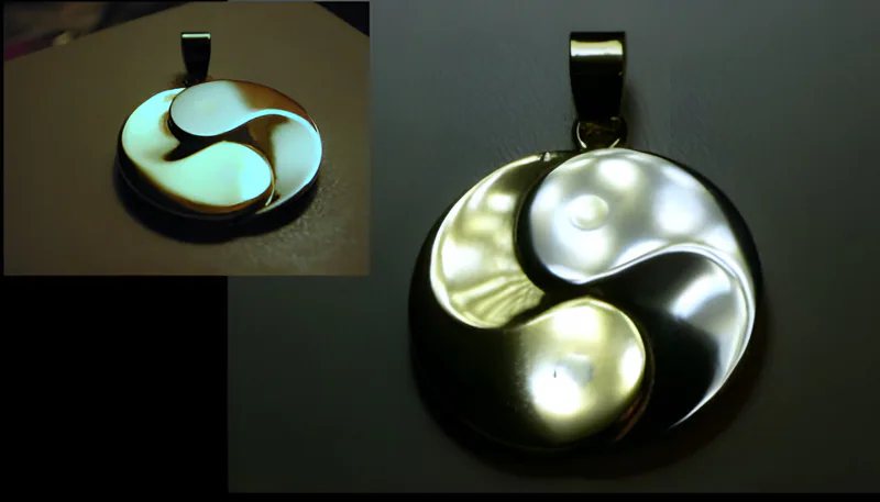 A Five-Piece Hand-Fabricated Yin Yang Pendant