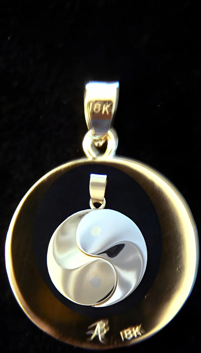 Hand-Fabricated Yin Yang Pendant, by Ahern & Brucker