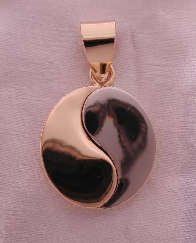 Three-Tone Yin Yang Pendant, by Ahern & Brucker