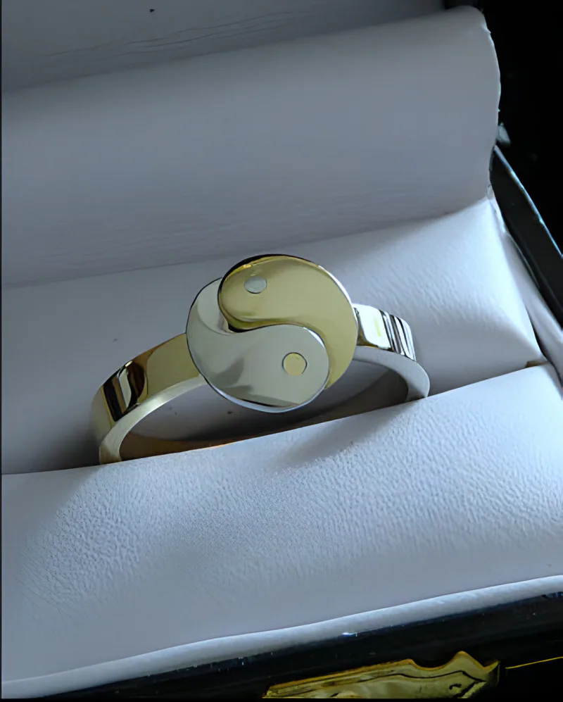 Hand-Fabricated Yin Yang Ring, by Ahern & Brucker